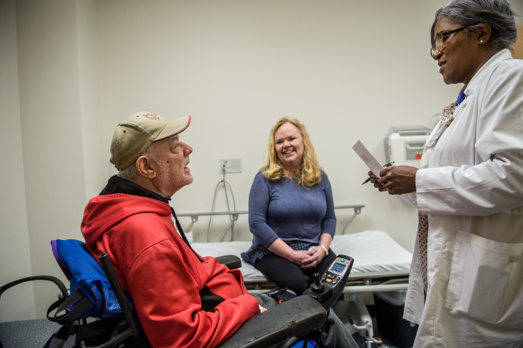 Patient meets with his urology specialists to understand rehabilitation options for neurogenic bladder