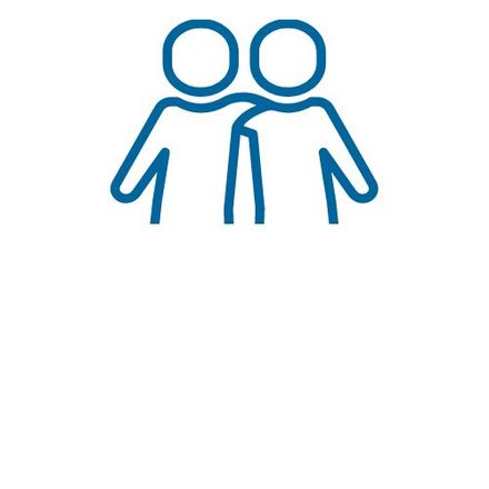 Graphic of two people with arms around one another