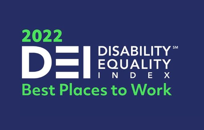 DEI Best Place to Work for Disability Inclusion 2022 logo