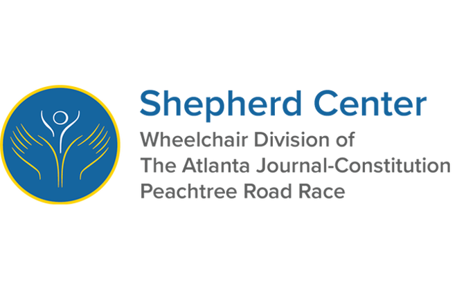 Shepherd Center logo for the Wheelchair Division of the Atlanta Journal Constitution Peachtree Road Race